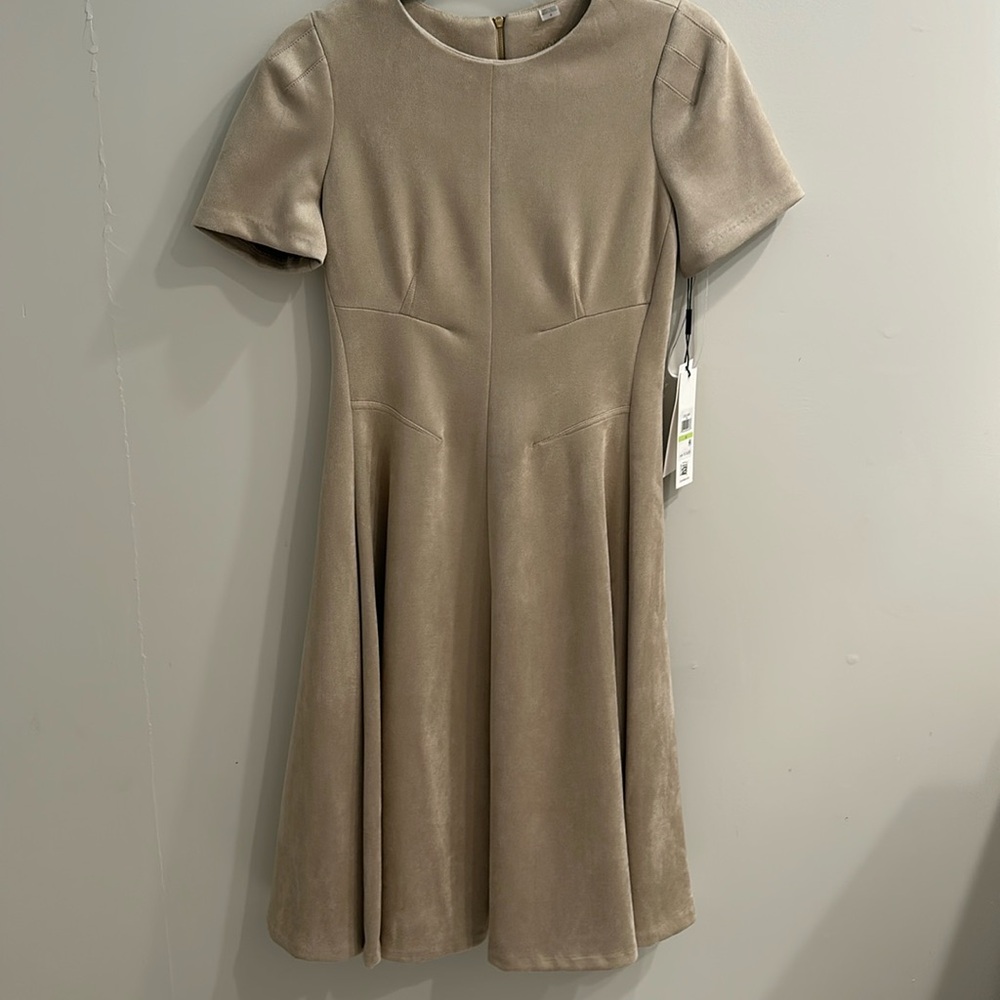 Calvin Klein suede work dress